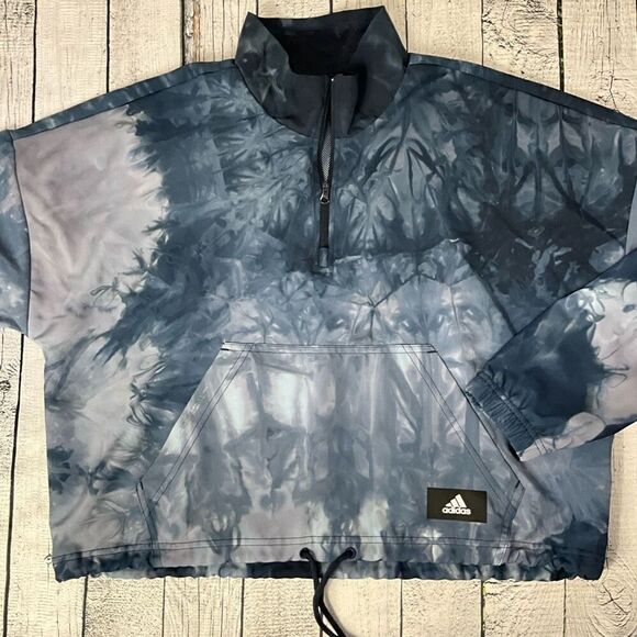 ADIDAS 1/4 Zip Crop Pullover Top - Picture 2 of 6